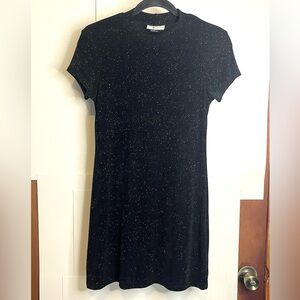The Limited Women’s Glittery Black Stretch Acetate Mini Dress Vintage 80s/90s